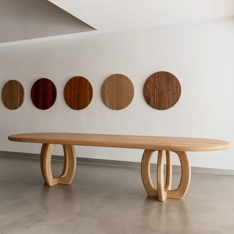 Banksia Dining or Board Long Table designed and made by Buywood Furniture in Brisbane using time honored joinery skills.