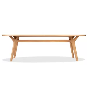 Custom made by Buywood Furniture the Lucia timber dining table follows an elegant, Scandinavian aesthetic with incorporated complex traditional joinery.