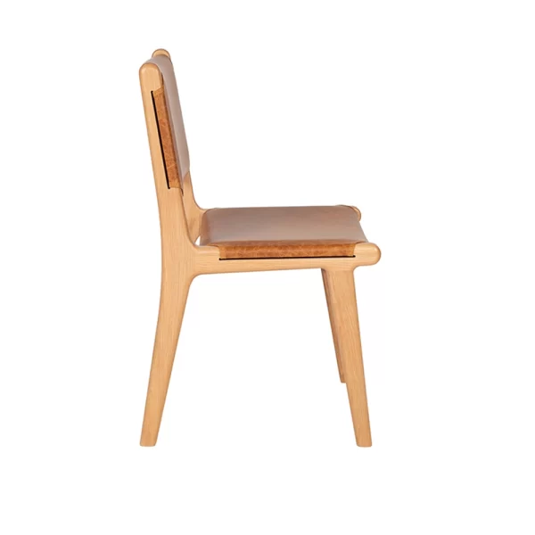 Designed and crafted by Buywood Furniture from a range of Australian hardwood timbers, and extensive leather ranges, the Waratah Dining Chair can pair with any dining suite with ease.