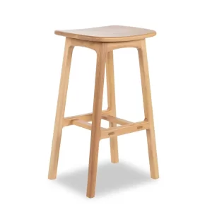 The Waratah wooden stool is simplistic and sophisticated featuring a gorgeous curved seat and exposed mortise and tenon joint custom designed by Buywood Furniture.