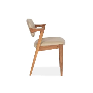 The Kai Dining Chair with its stunning design aesthetic, comfortable arms and tilting backrest is custom designed by Buywood Furniture Brisbane.