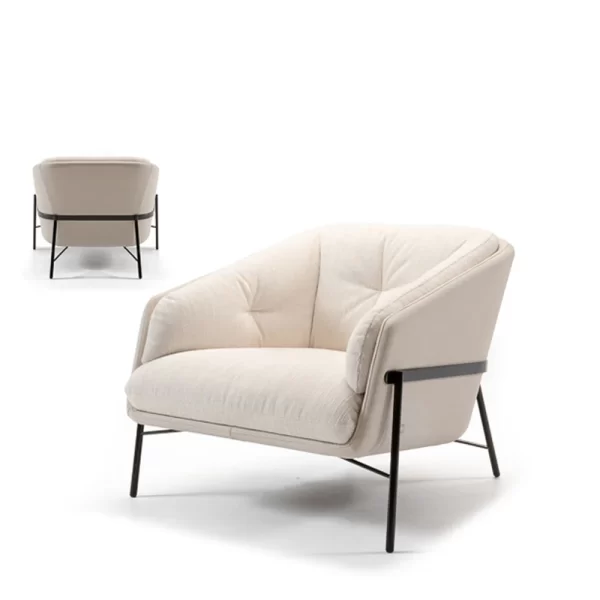 The Fashion armchair by Nicoline offers a sophisticated structure with a tailored silhouette. Available from Buywood Furniture. Fortitude Valley, Brisbane.