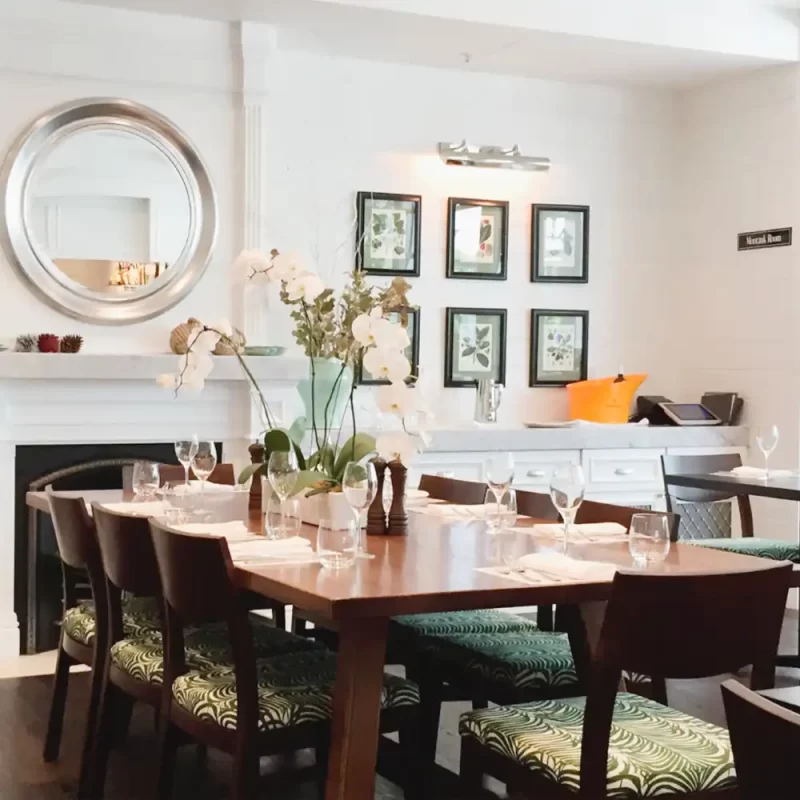 Buywood Furniture custom designed and handcrafted these solid Walnut dining tables for the Nantucket Restaurant located in Brisbane.