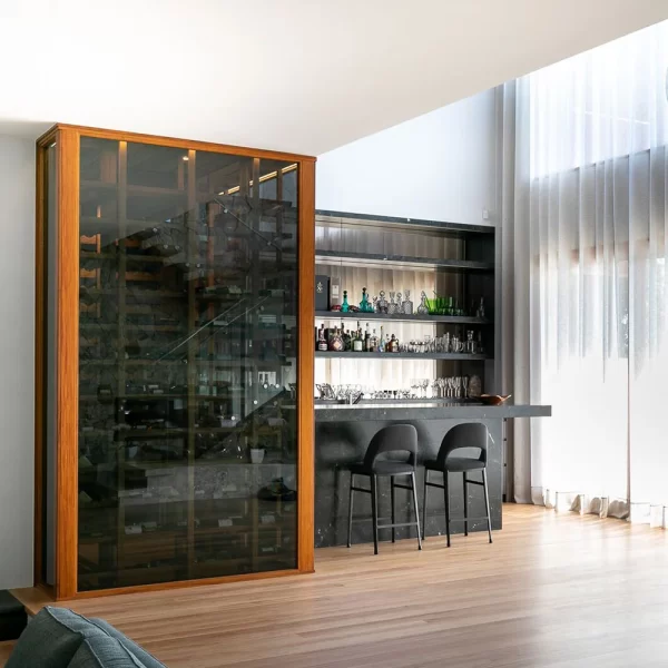 We design and build custom wine cellars in solid timber to complement your home and very stylishly house your beloved wine.