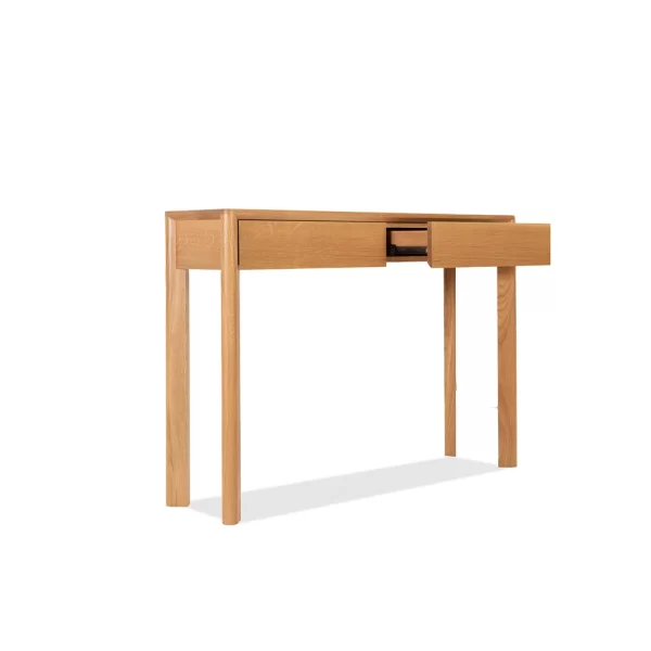 The Hastings Hall / Console Table is custom designed and made by Buywood Furniture, Brisbane from solid timber and fitted with 2 push-release drawers.