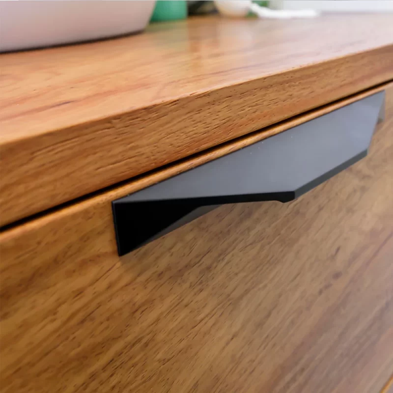 Zephran Bathroom Vanity with both drawers & built in shelf options custom made by Buywood Furniture, Brisbane.