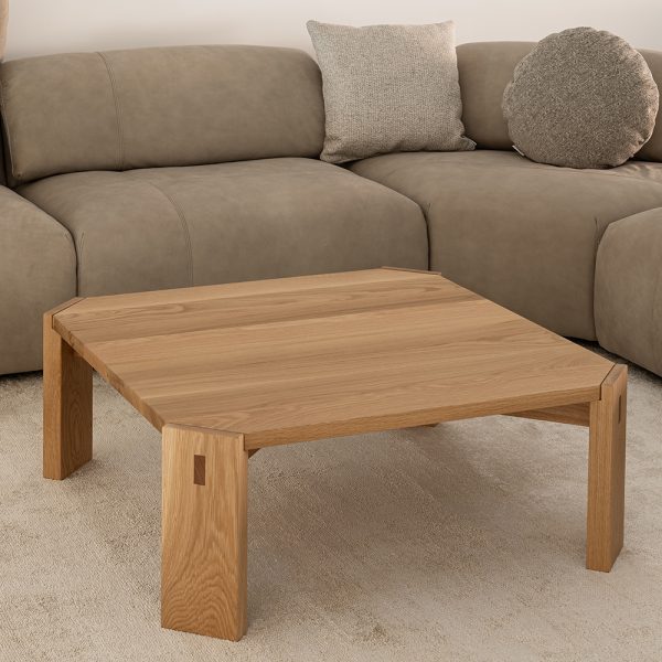 The Durack Coffee Table is crafted from solid timber and incorporates numerous joinery methods including a contrasting exposed mortise and tenon join on each leg.