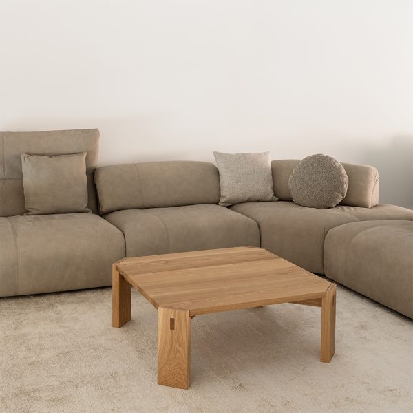 The Durack Coffee Table is crafted from solid timber and incorporates numerous joinery methods including a contrasting exposed mortise and tenon join on each leg.