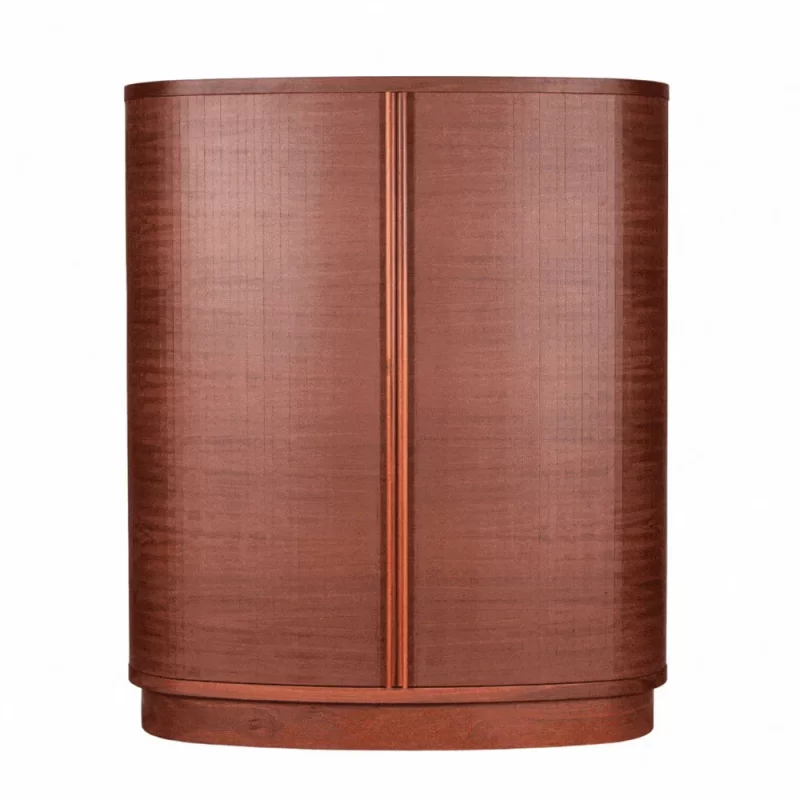 The Heidi Drinks Cabinet includes, hand-cut dovetailed front drawers, custom handles, sliding tambour doors and a whole lot of sophistication. Finished in a Red Gum timber, Heidi demonstrates great craftmanship and intricate joinery practices.