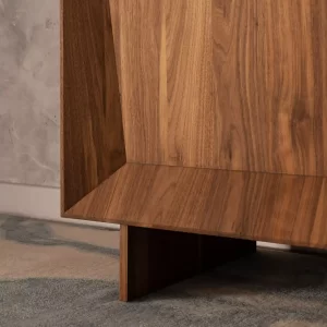 Indulge in luxury with our custom Nugent Drinks Cabinet, meticulously handcrafted in American Walnut timber by talented joinery team at Buywood Furniture.